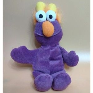 Honker Sesame Street Purple Bean Bag Plush Toy TYCO 9" Jim Henson Stuffed Animal